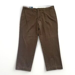 Vintage 90s Polo Ralph Lauren 100% Cotton Presto Chino 40x29 Chocolate Brown USA